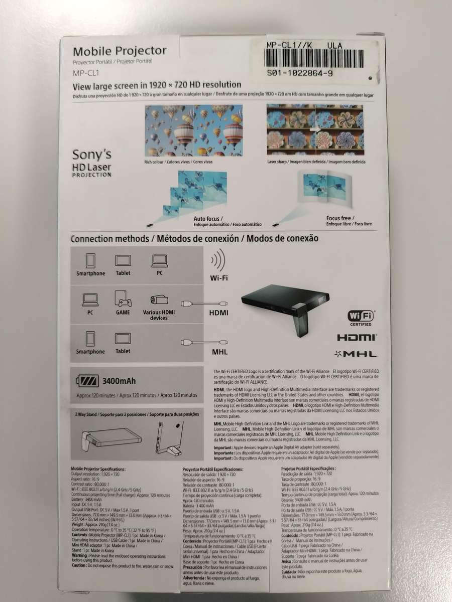 SONY Mobile Projector MP-CL1 *NEW*