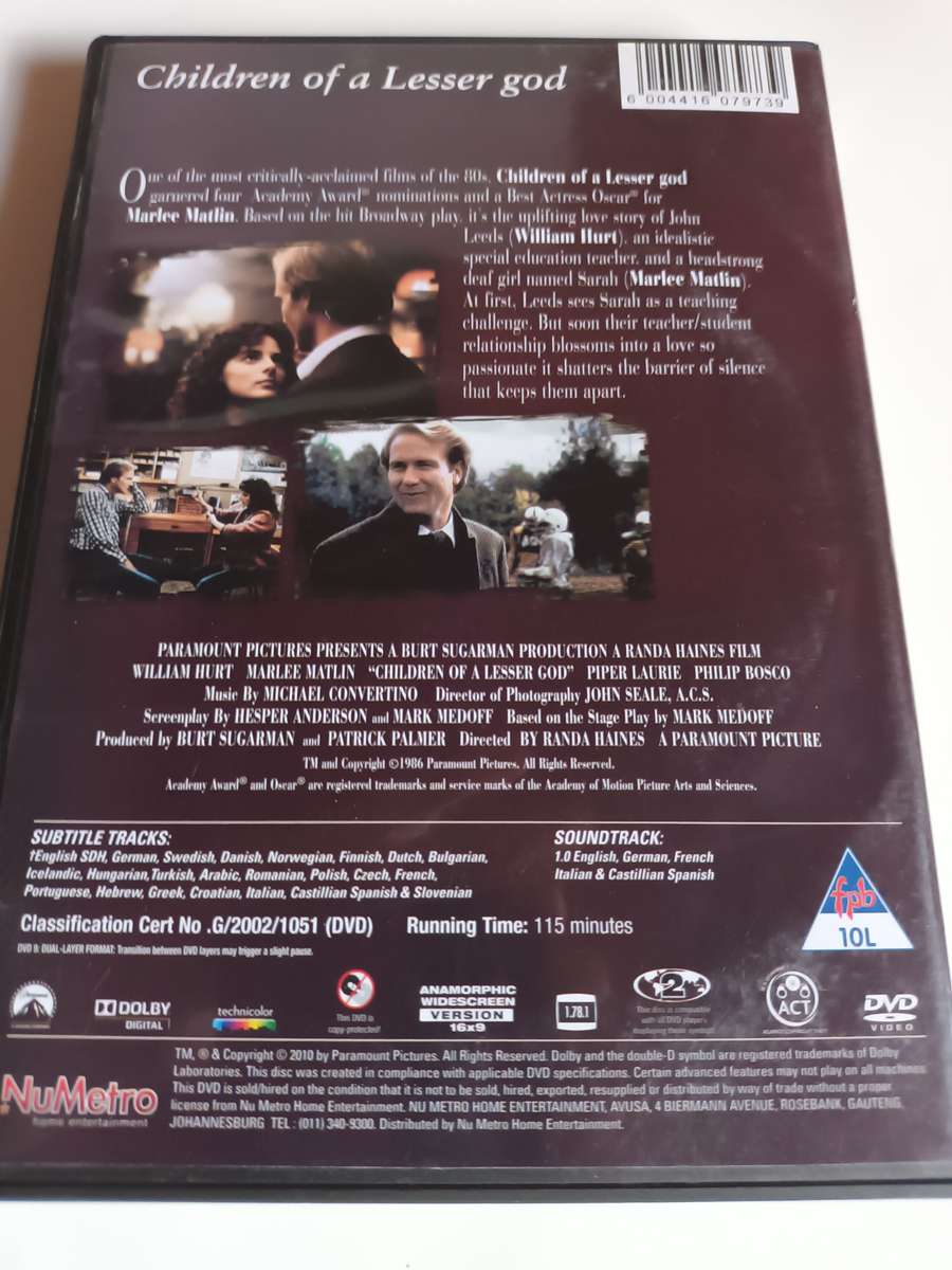 Children of a Lesser God DVD Movie