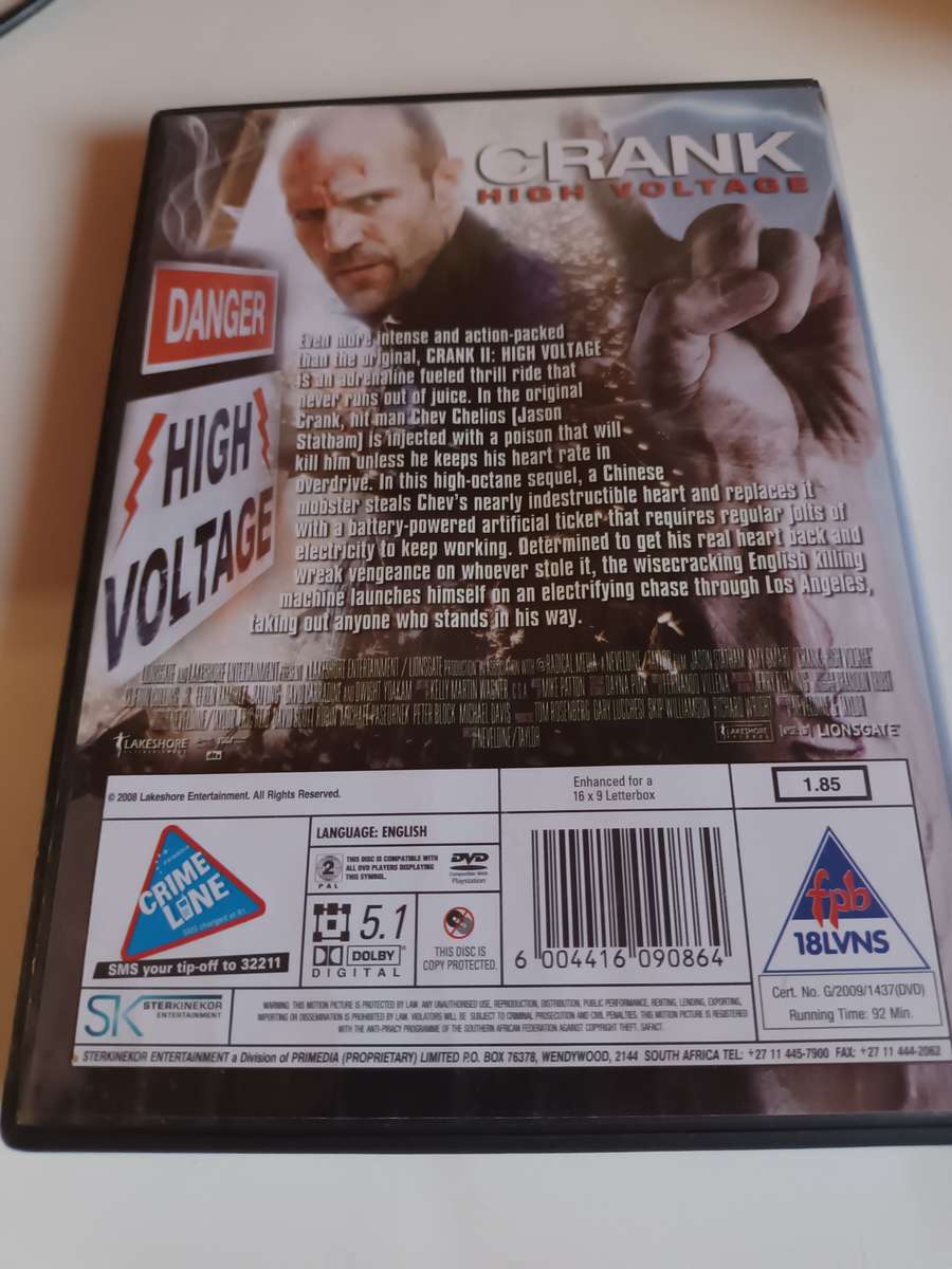 Crank High Voltage DVD Movie