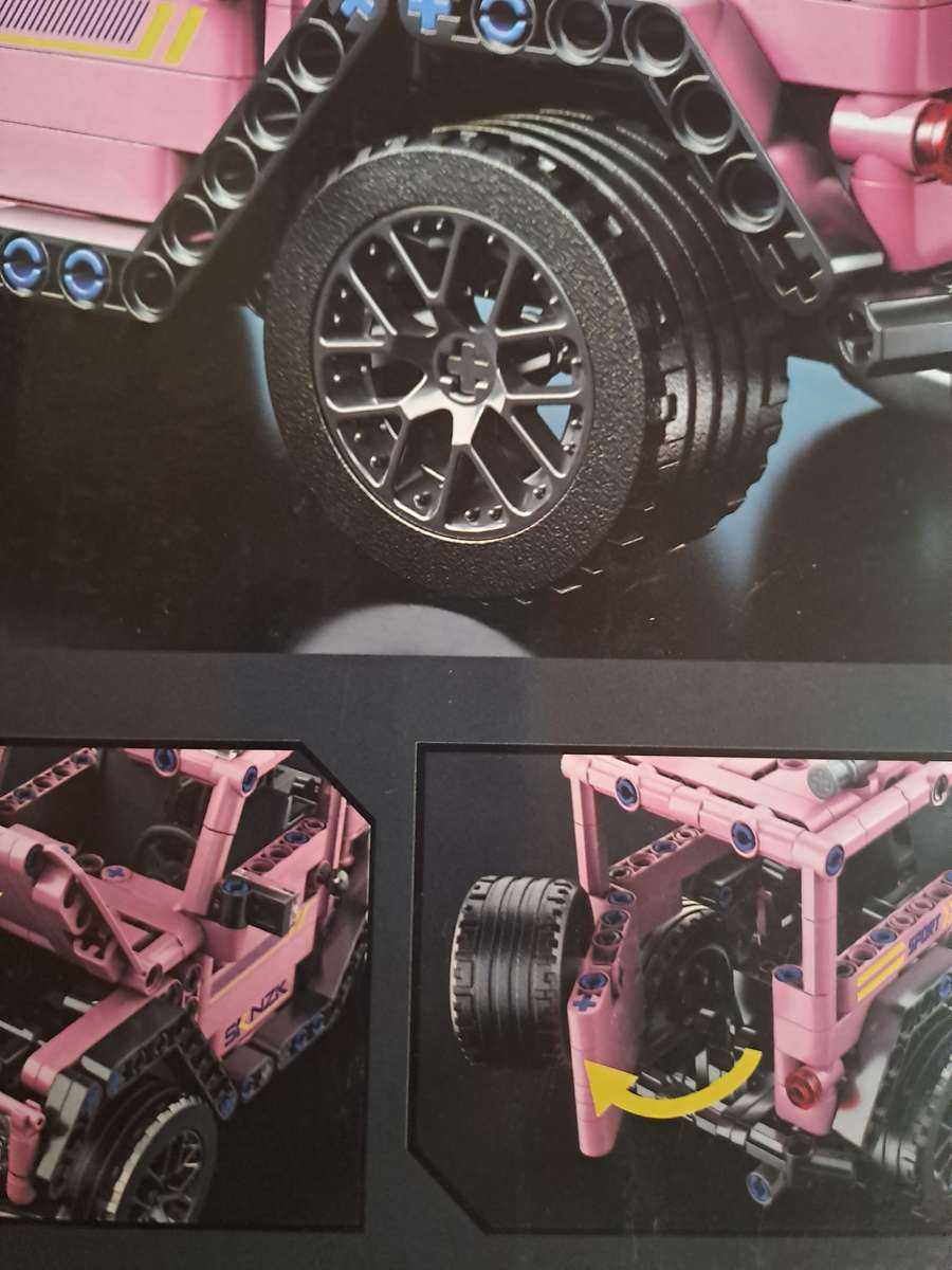 Building Blocks Pink Jeep 1:18
