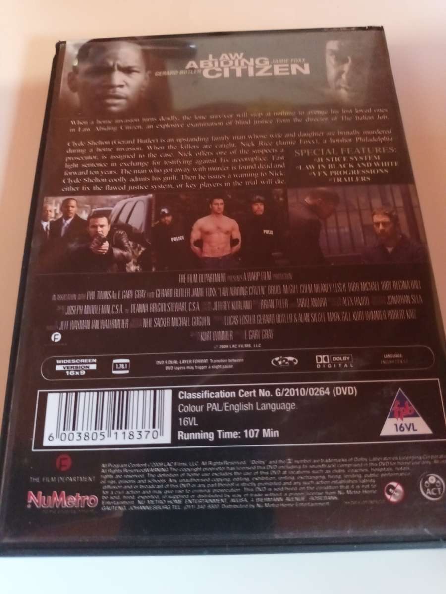 Law Abiding Citizen DVD Movie