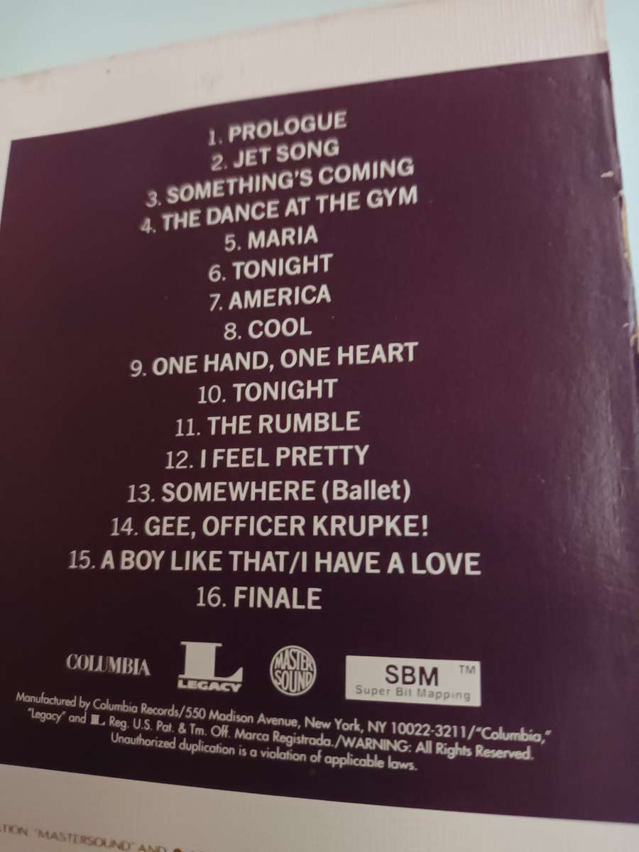 Mastersound 24kt Gold Disc - West Side Story Music CD