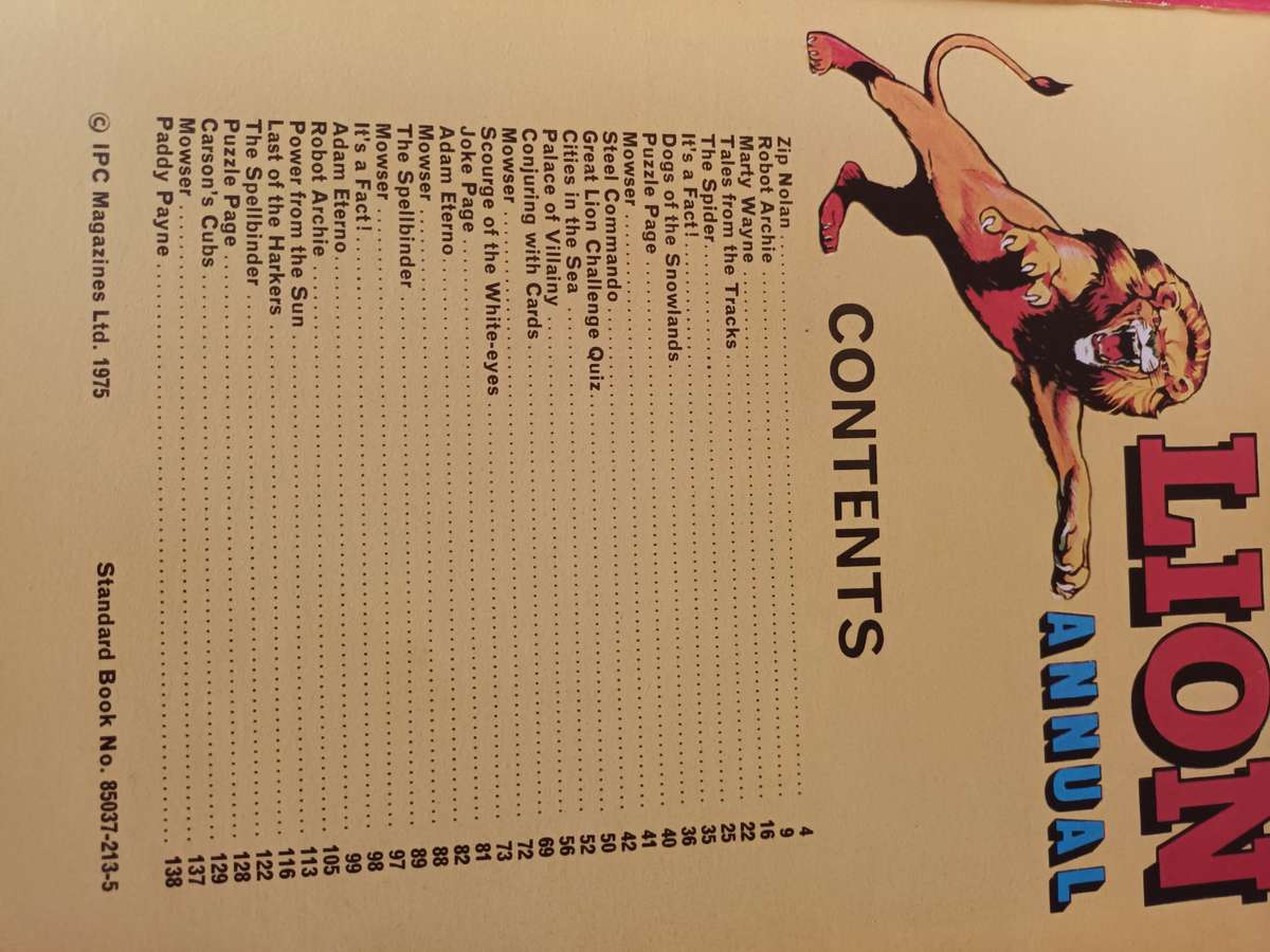 The Lion Annual 1975 Packed with illustrated Stories