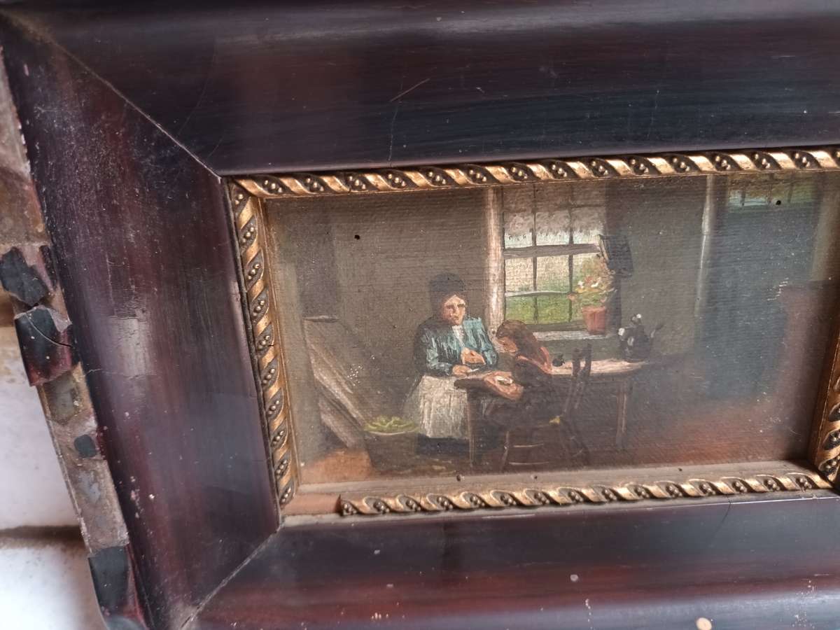 Old Miniature Oil Painting