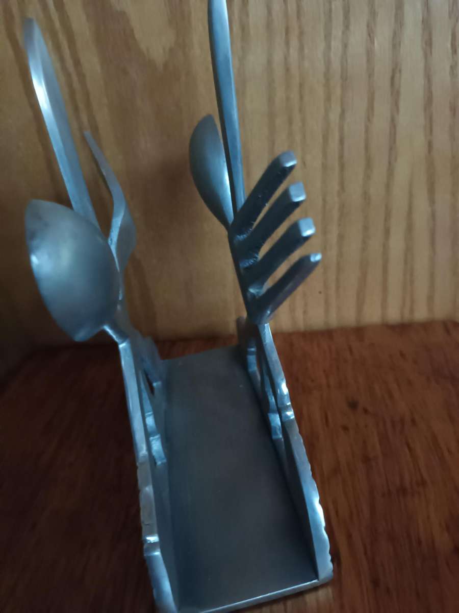 Chrome Cutlery Design Serviette Holder