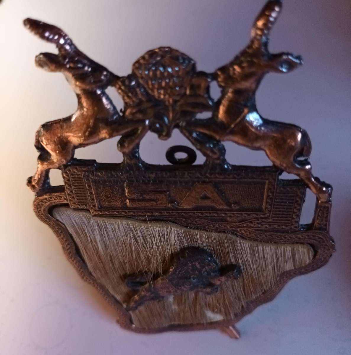 Metal SA Wildlife Plaque on Stand