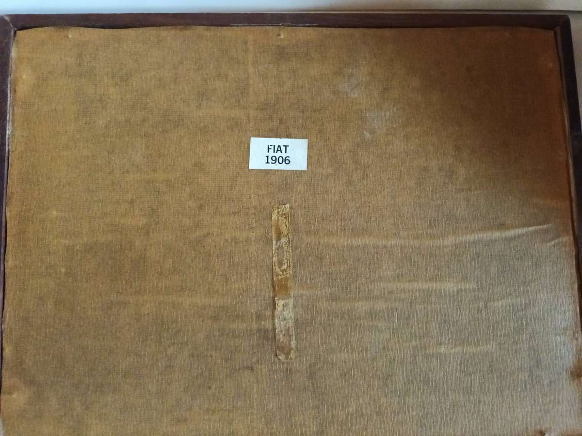 Vintage Copper Plate Image of 1906 Fiat