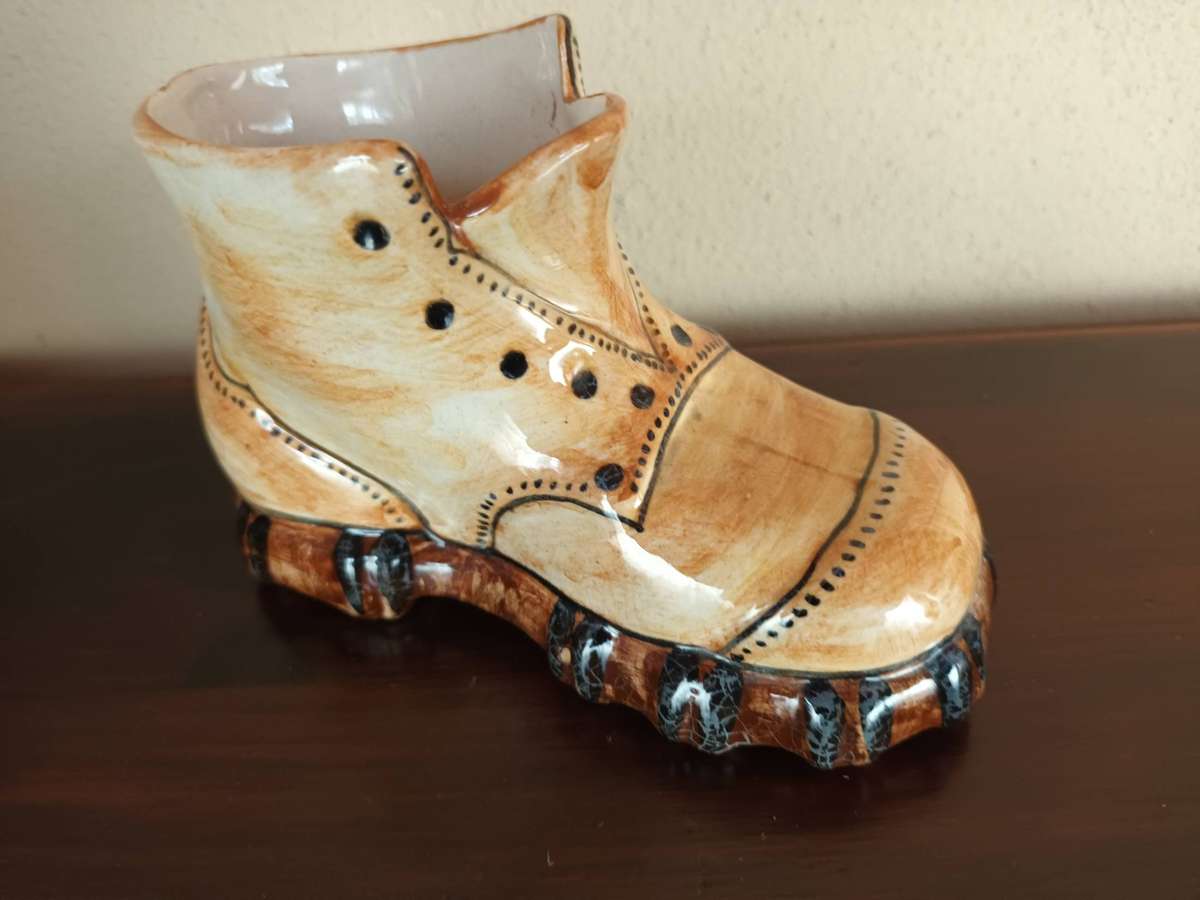 Glazed Porcelain Boot Ornament - Made in Italy