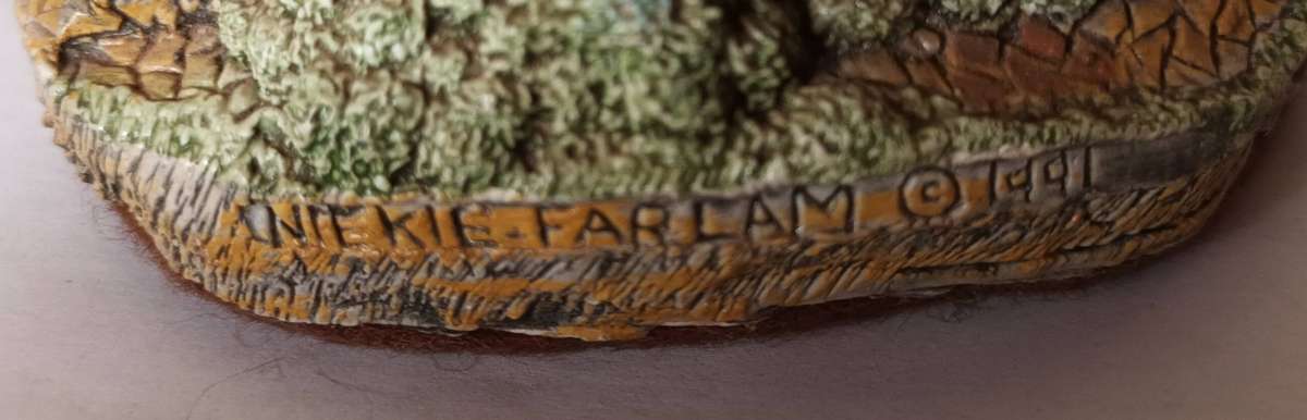 English Cottage Ornament with Markings 1991