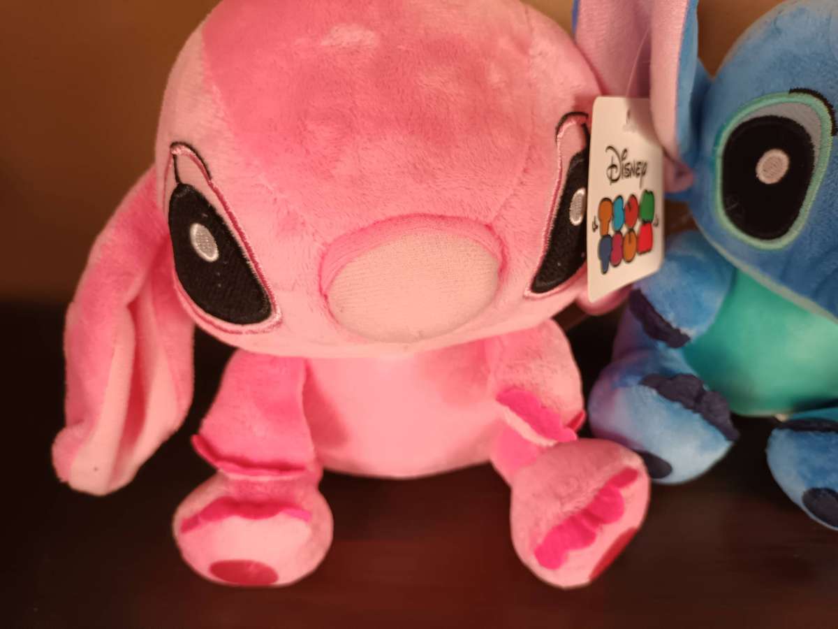 Blue and Pink Stitch Pair Soft Toy