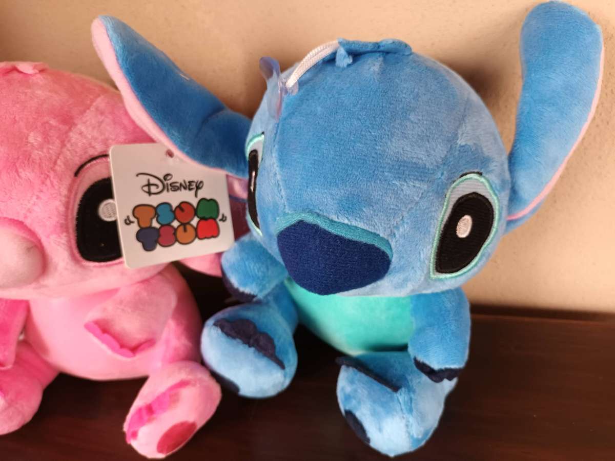 Blue and Pink Stitch Pair Soft Toy
