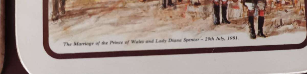 Six Vintage Royal Wedding Coasters