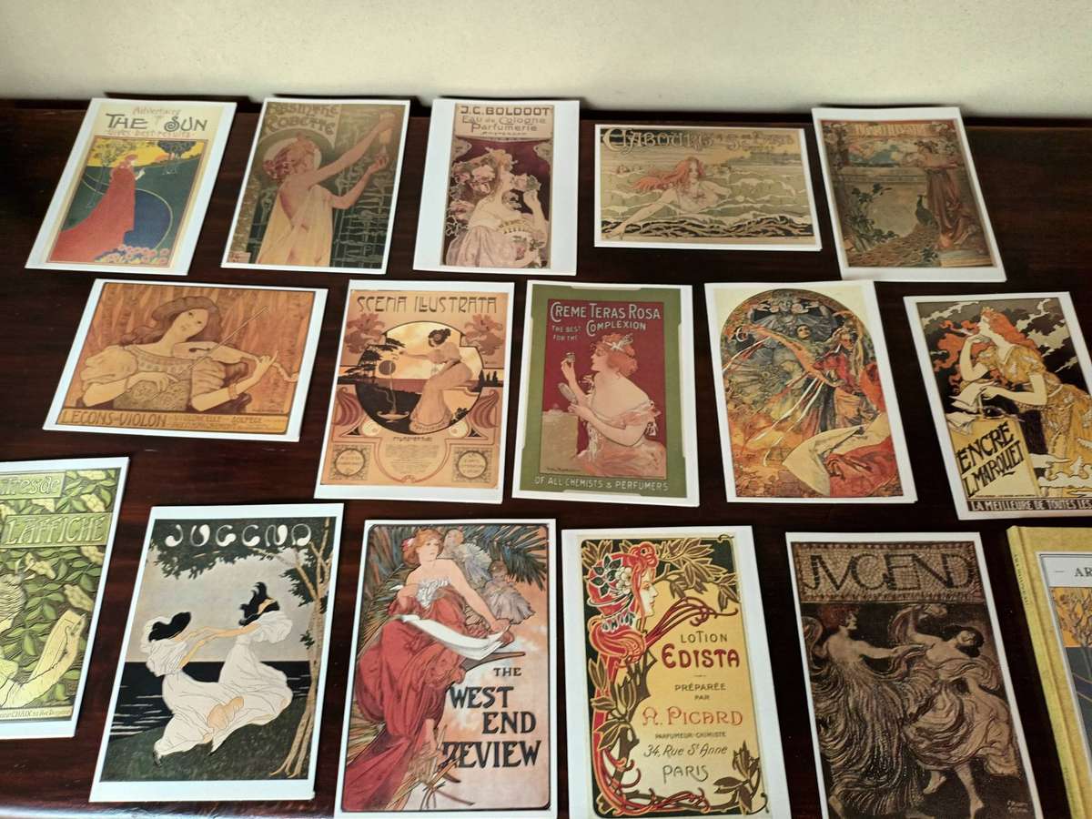 15 x Art Nouveau Note Cards and Address Book