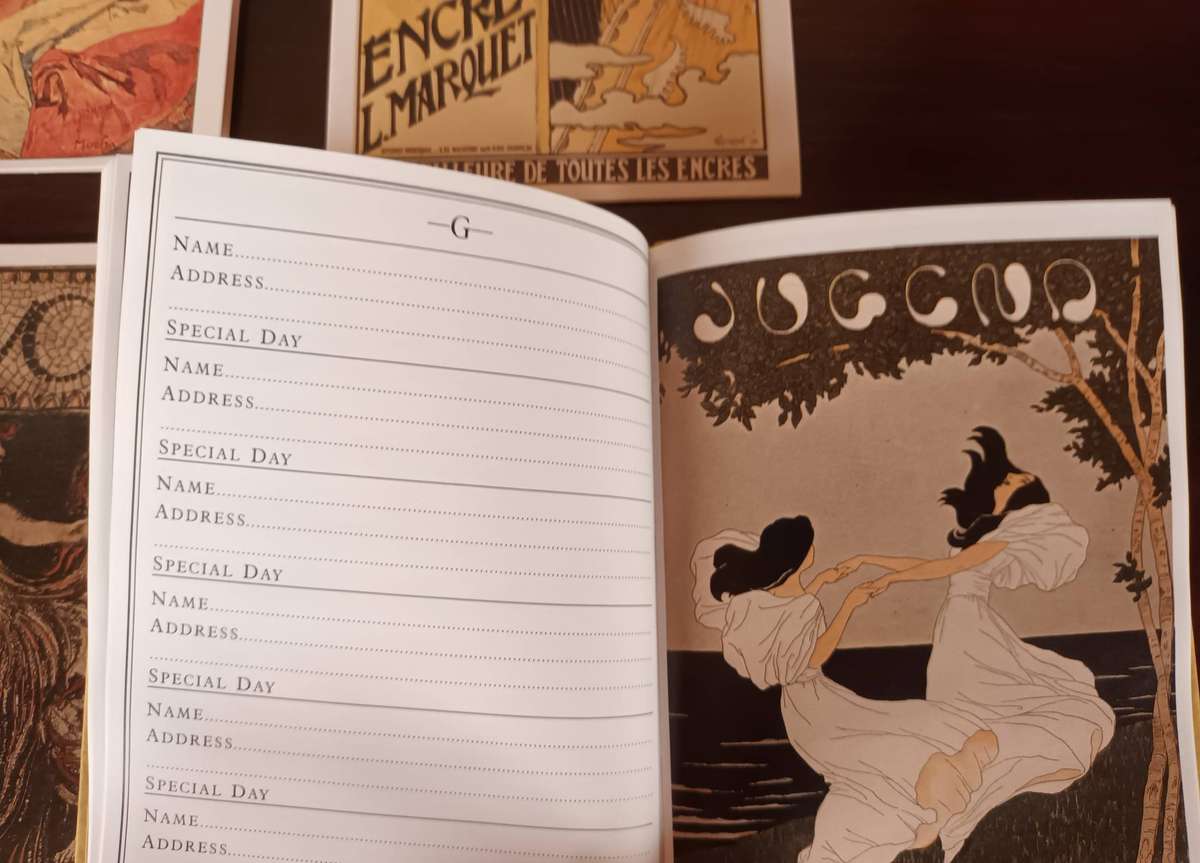 15 x Art Nouveau Note Cards and Address Book