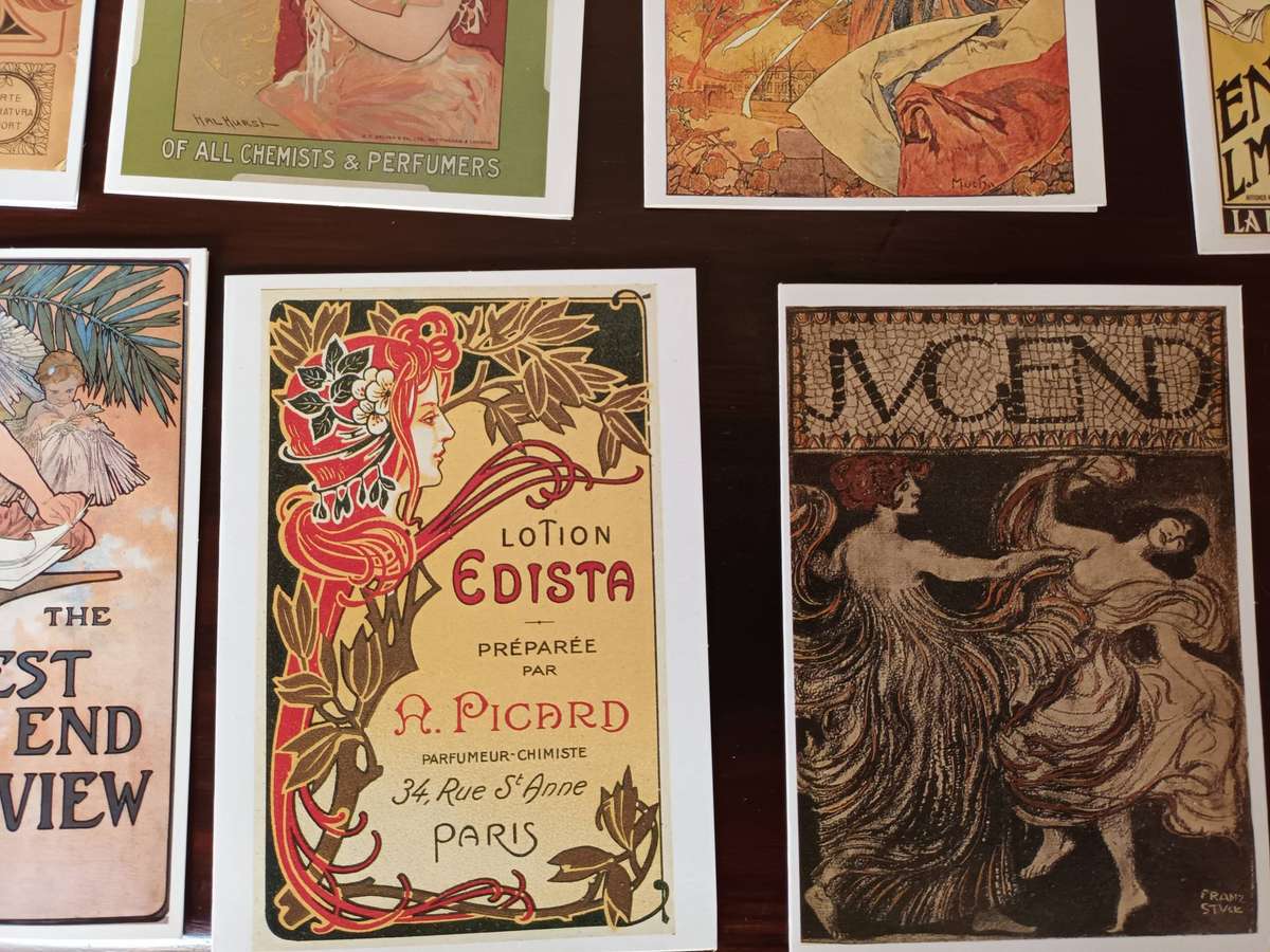 15 x Art Nouveau Note Cards and Address Book