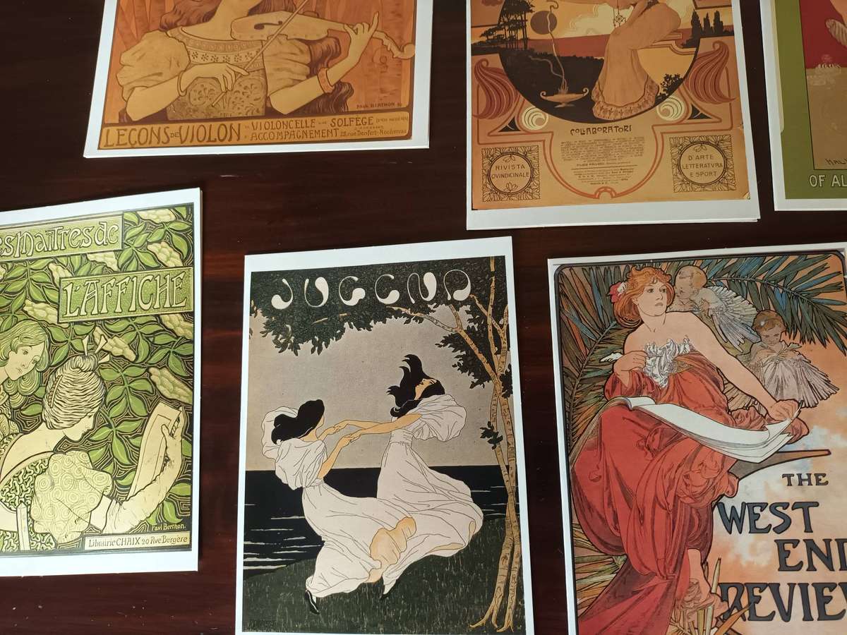 15 x Art Nouveau Note Cards and Address Book