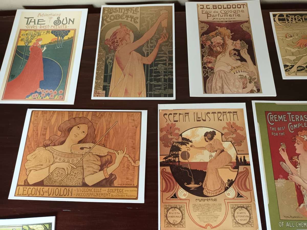 15 x Art Nouveau Note Cards and Address Book