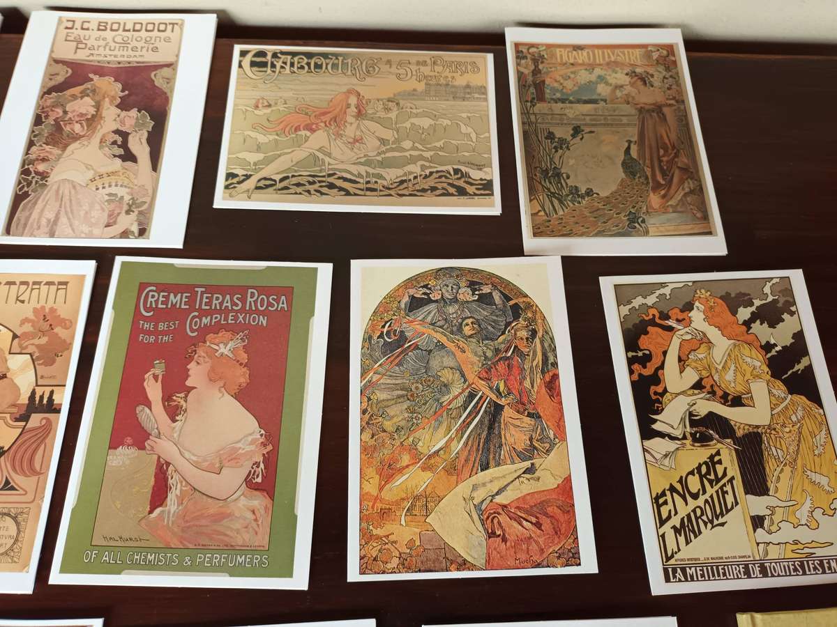 15 x Art Nouveau Note Cards and Address Book