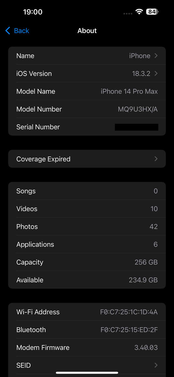 Apple iPhone 14 Pro Max, Space Black, 256GB