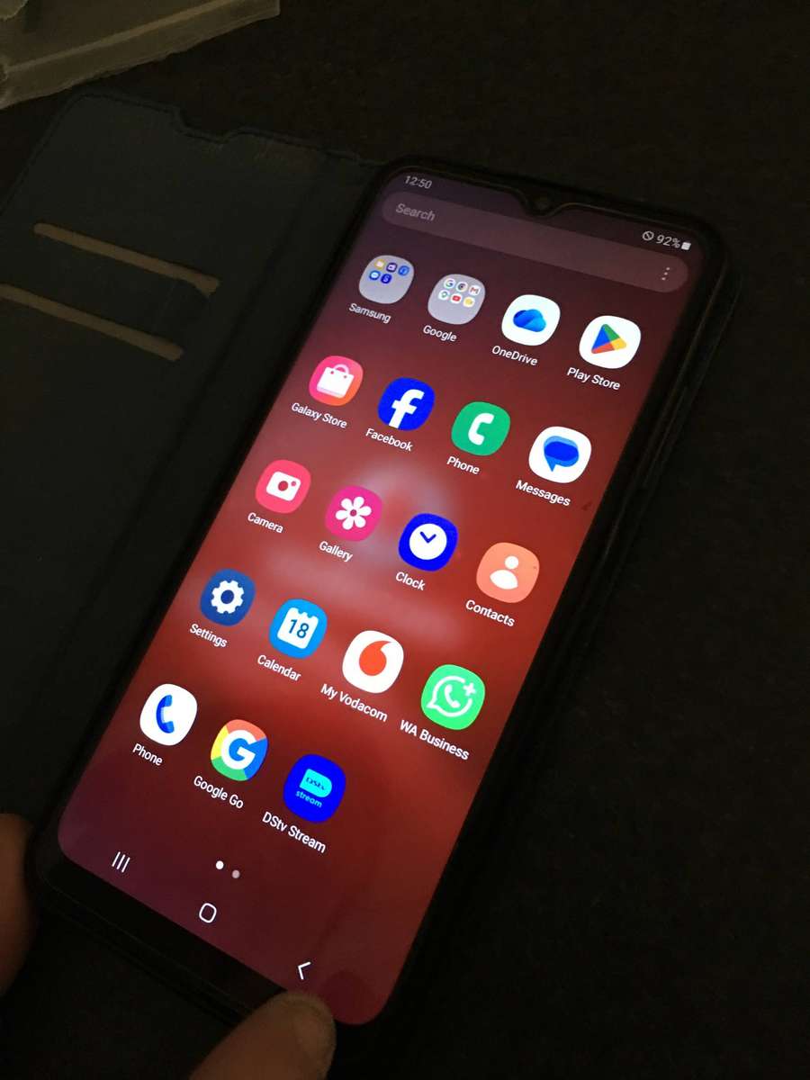 LOVELY SECONDHAND SAMSUNG A03s PHONE WITH CHARGER AND COVER