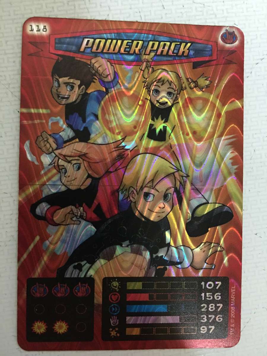DC / MARVEL - HEROES & VILLAINS - SPIDER-MAN - SHINY CARD - 3D HOLOGRAPHIC CARD - POWER PACK