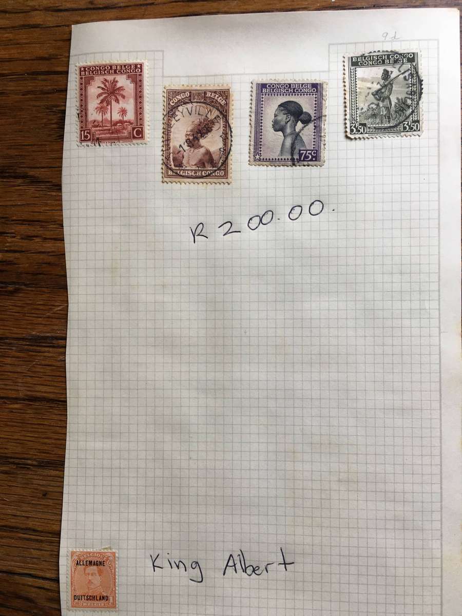 CONGO LOT OF 5 MOUNTED STAMPS