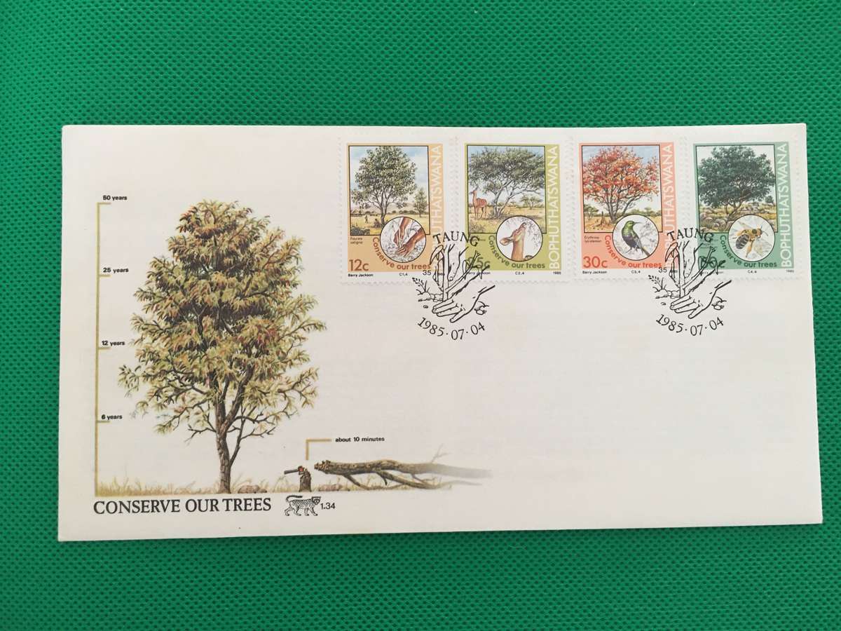 BOPHUTHATSWANA CONSERVE OUR TREES - FIRST DAY COVER - 1985