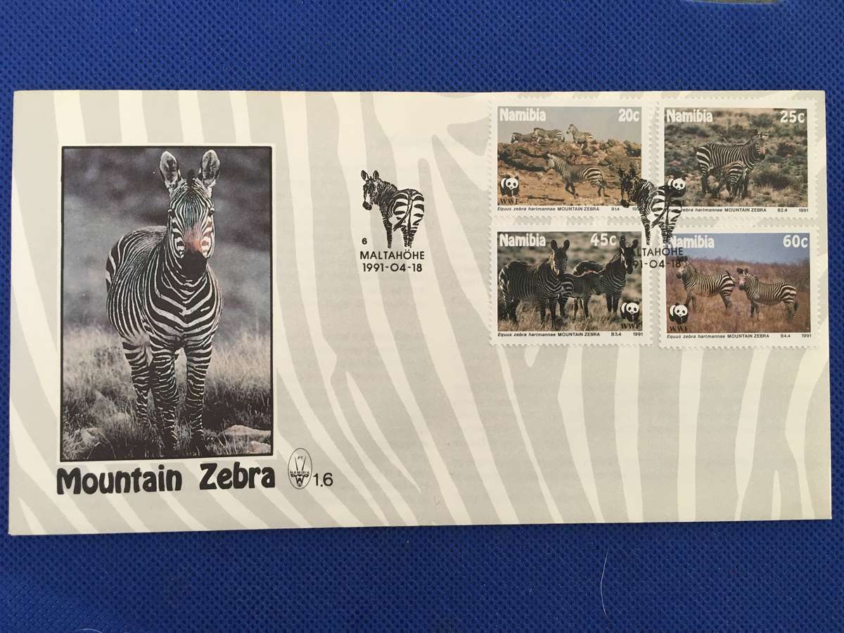 NAMIBIA FIRST DAY COVER - 1991 - MOUNTAIN ZEBRA