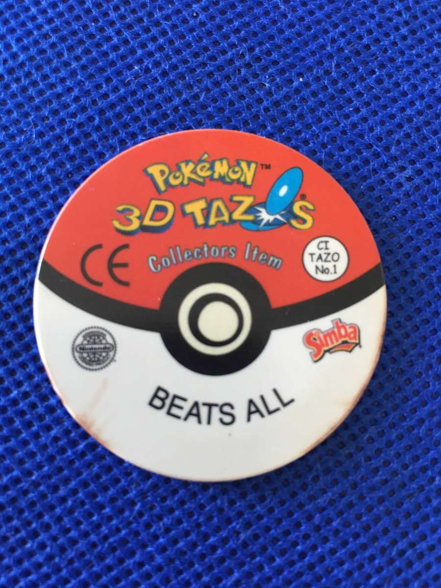 VINTAGE POKEMON TAZO  - 2001 -  NO. 1   - 3D - ASH