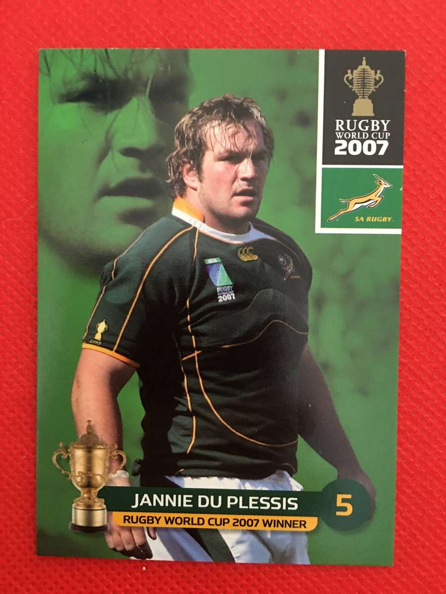 RUGBY TRADING CARD - SPRINGBOKS 2007 - JANNIE DU PLESSIS