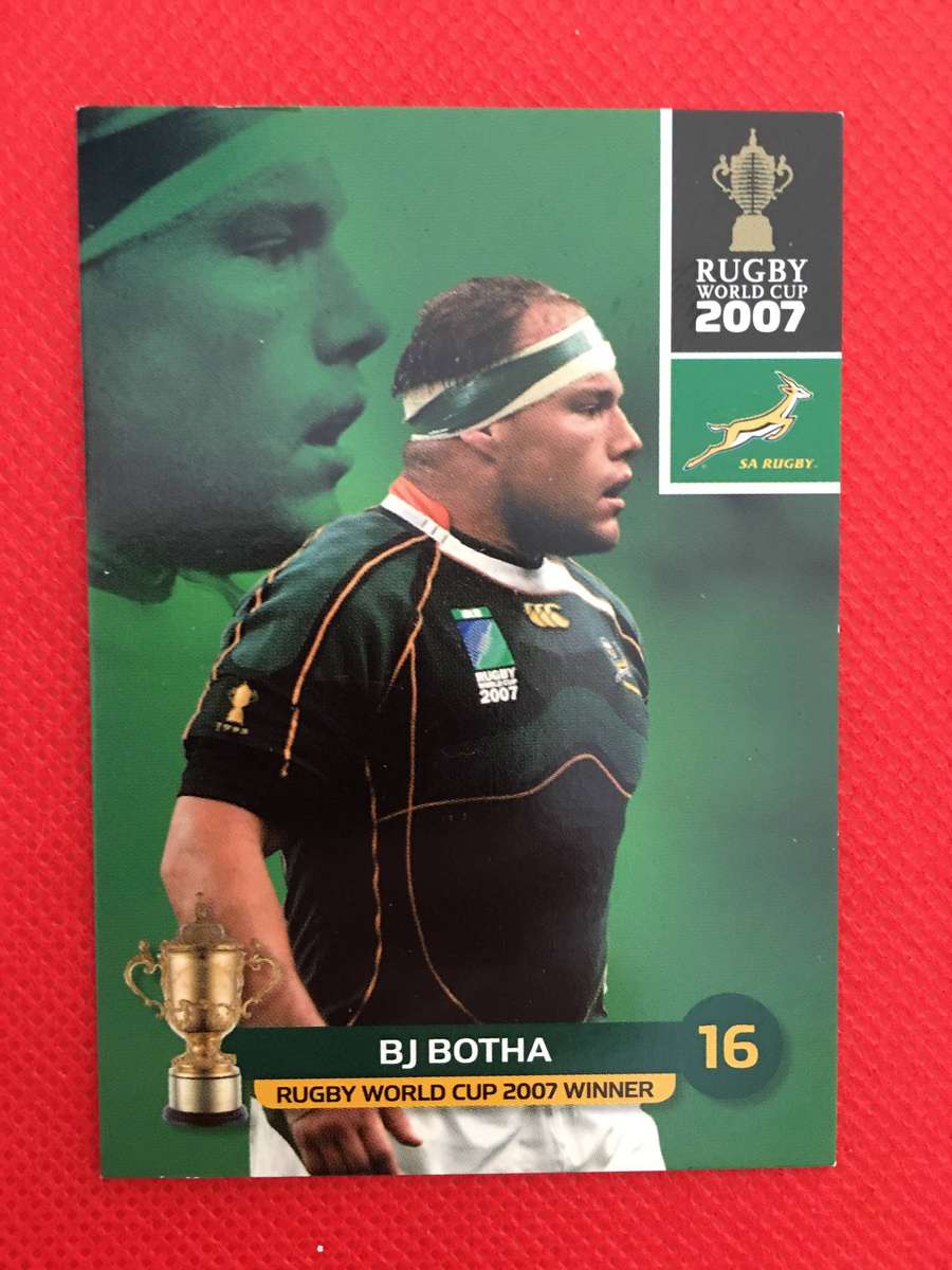 RUGBY TRADING CARD  - SPRINGBOKS - BJ BOTHA 2007