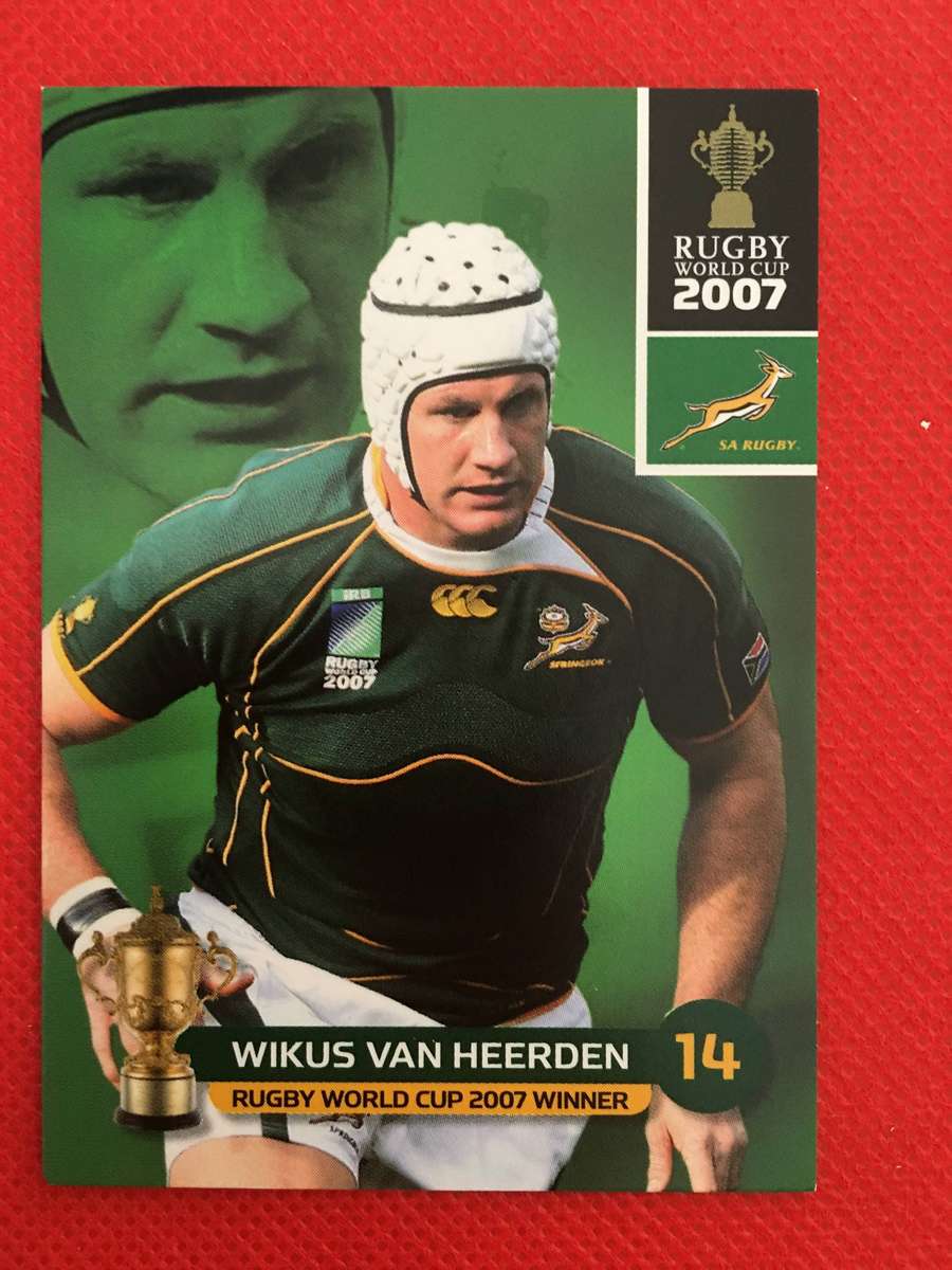 RUGBY TRADING CARD - SPRINGBOKS - 2007 - WIKUS VAN HEERDEN