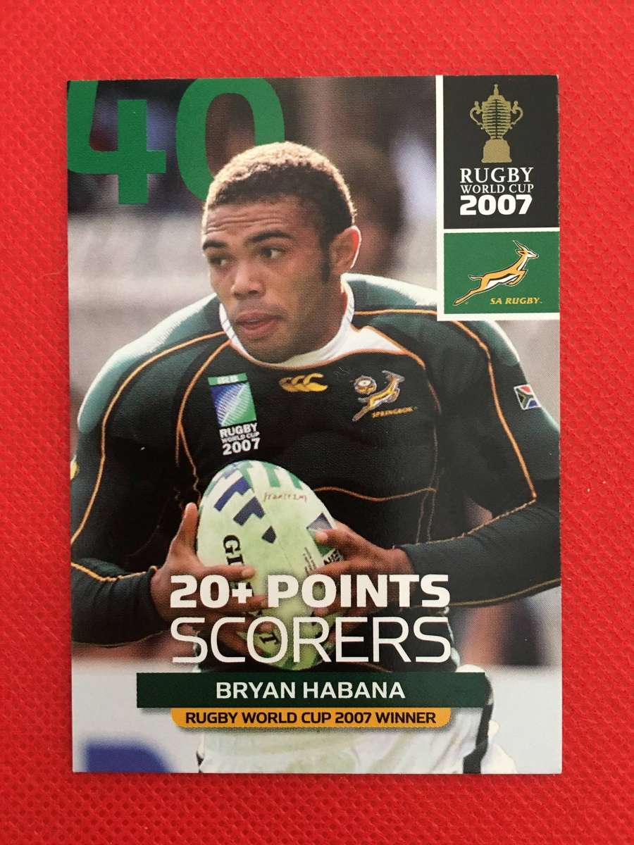 RUGBY TRADING CARD - SPRINGBOKS - 20+ POINTS SCORERS - BRYAN HABANA - 2007