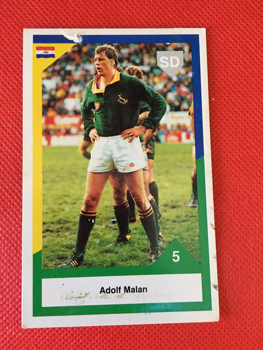 VINTAGE RUGBY TRADING CARD - 1992 SPORTS DECK - SPRINGBOKS  - ADOLF MALAN