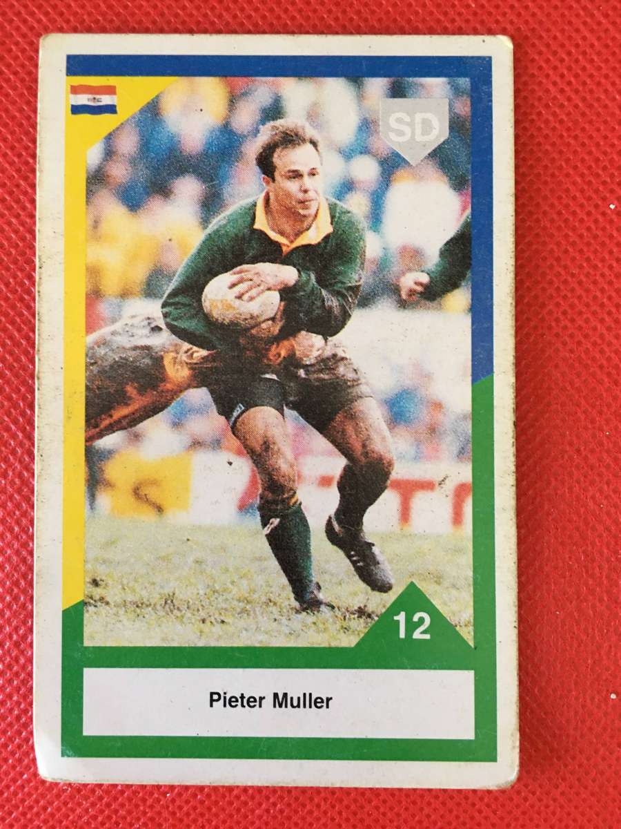 VINTAGE RUGBY TRADING CARD -  SPRINGBOKS - 1992 - PIETER MULLER