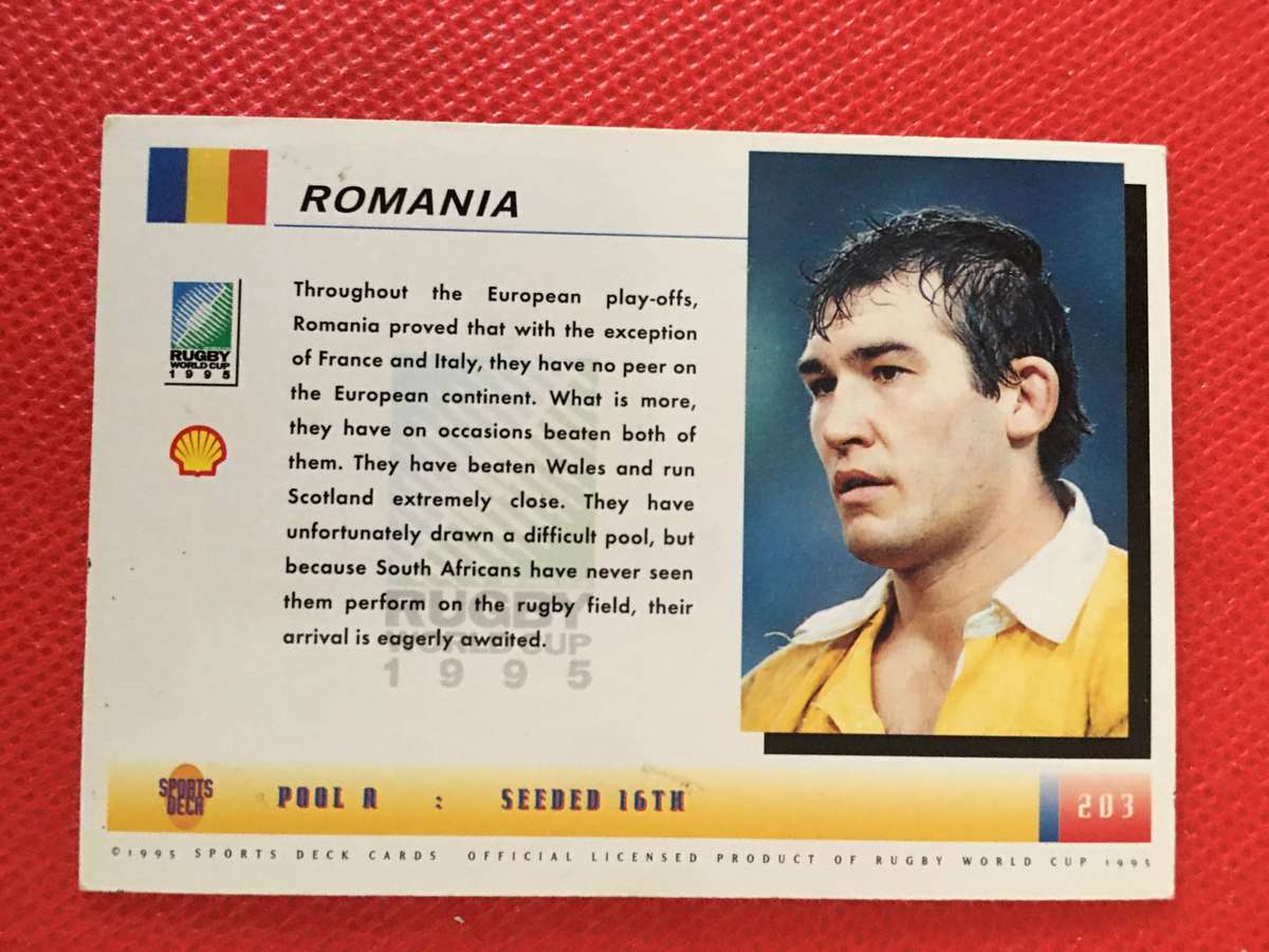 VINTAGE RUGBY TRADING CARD - SHELL - 1995 -  NEAGA CLEARING