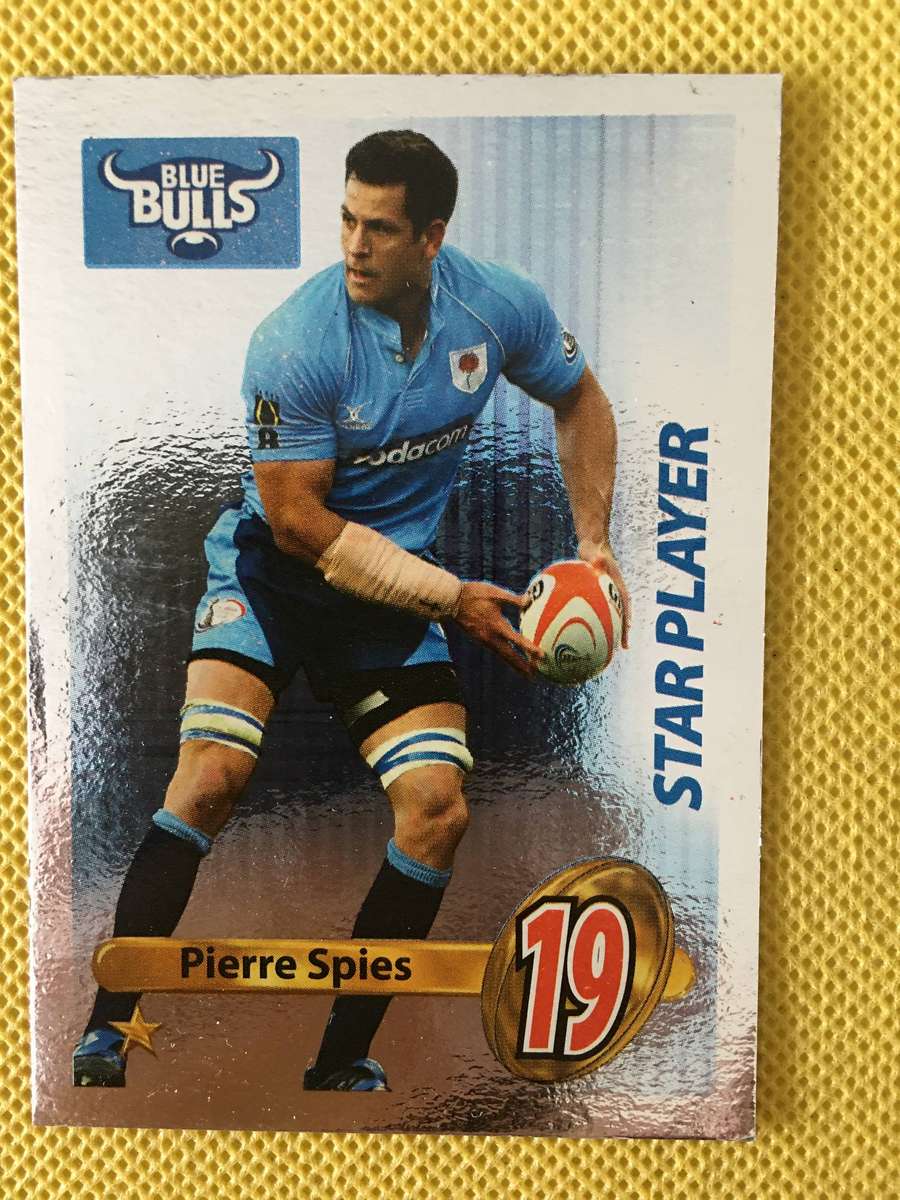 VINTAGE RUGBY TRADING CARD - FOIL / SHINY CARD - PIERRE SPIES