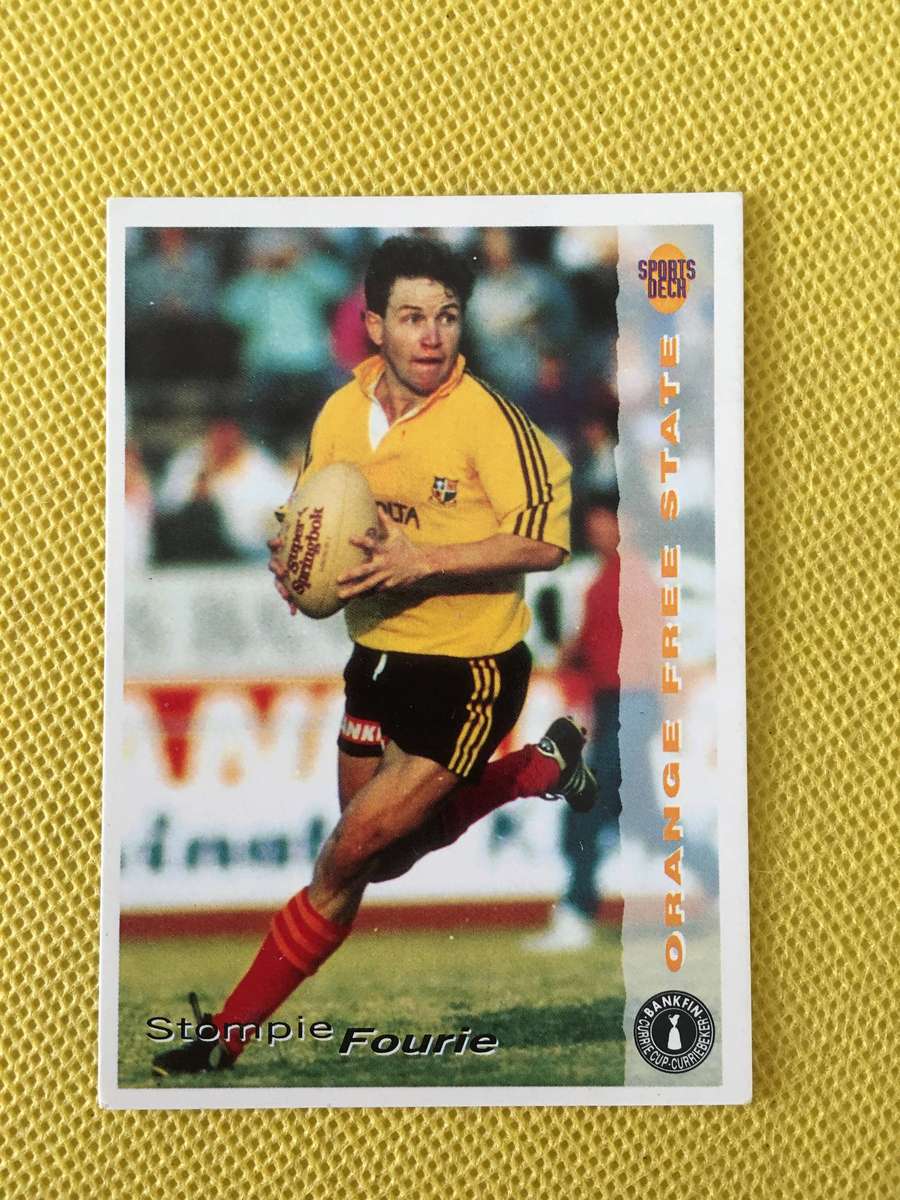 VINTAGE  RUGBY TRADING CARD - 1994 - BANKFIN CURRIE CUP - STOMPIE FOURIE