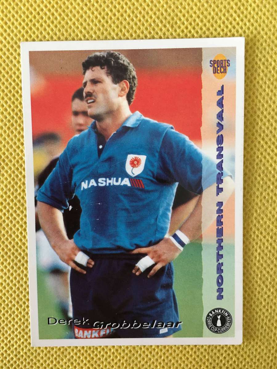 VINTAGE RUGBY TRADING CARD - 1994 - BANKFIN - DEREK GROBBELAAR