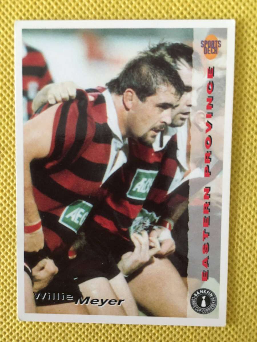 VINTAGE RUGBY TRADING CARD - 1994 - BANKFIN - WILLIE MEYER