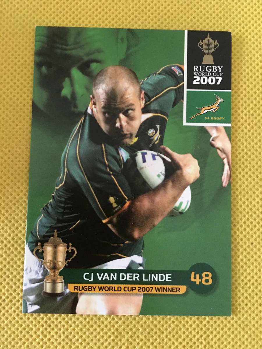 RUGBY TRADING CARD - SPRINGBOKS 2007 - CJ VAN DER LINDE