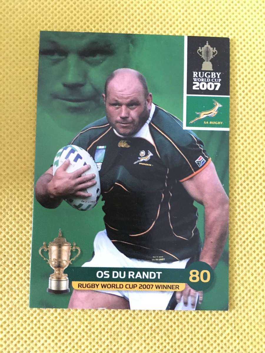 RUGBY TRADING CARD - SPRINGBOKS - OS DU RANDT