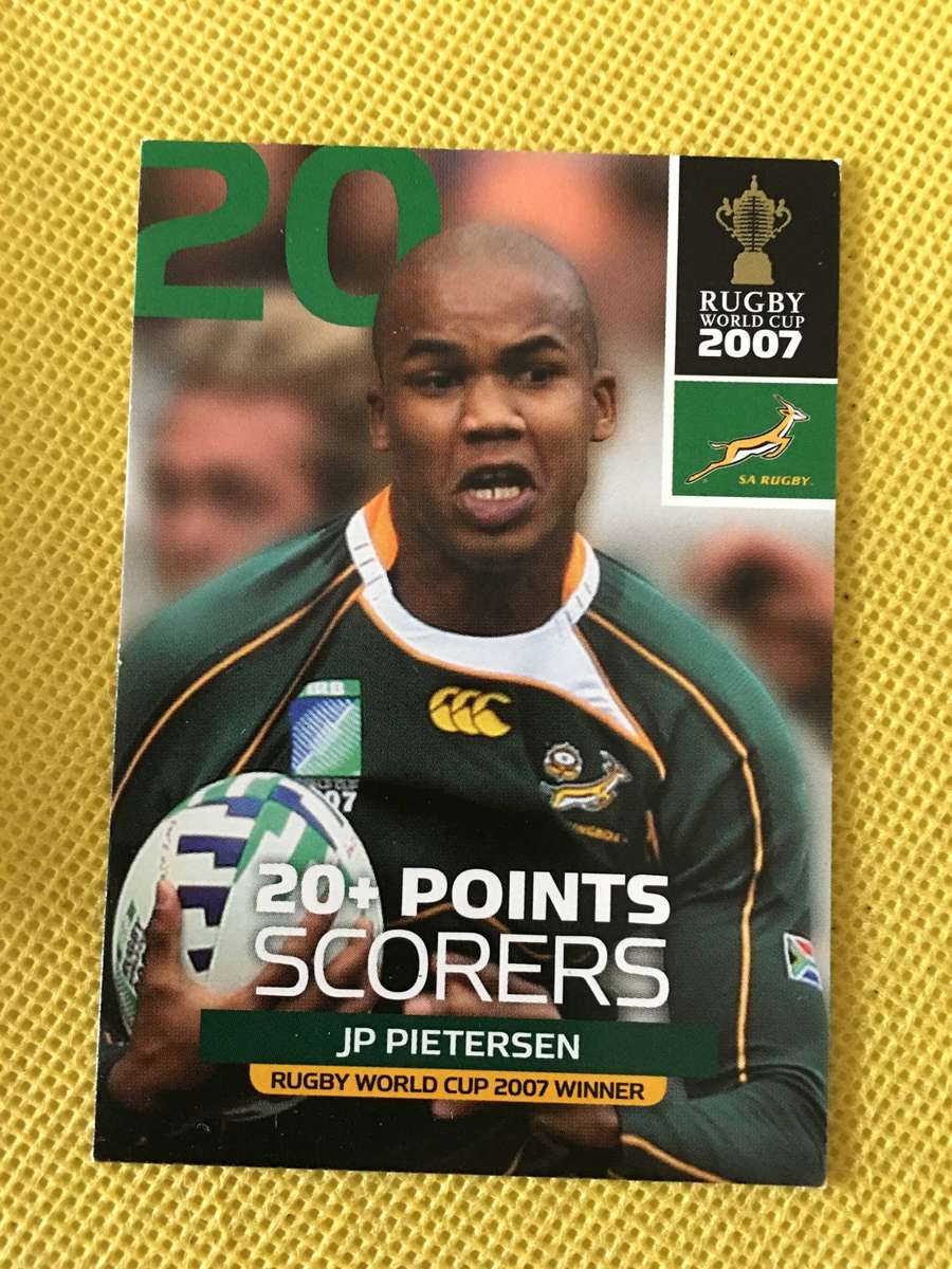 RUGBY TRADING CARD - JP  PIETERSEN SPRINGBOKS