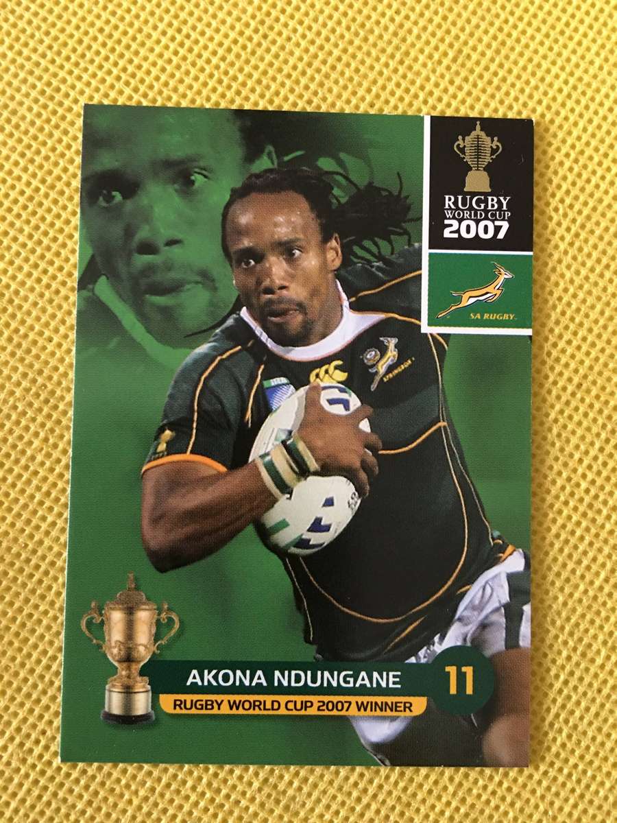 RUGBY TRADING CARD SPRINGBOKS 2007 - AKONA NDUNGANE