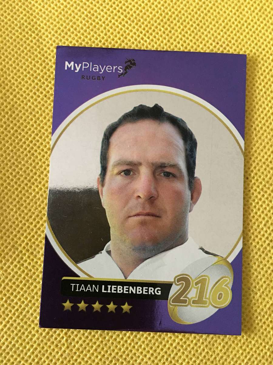 RUGBY TRADING CARD- FOIL / SHINY CARD - SIGNATURE SERIES - TIAAN LIEBENBERG