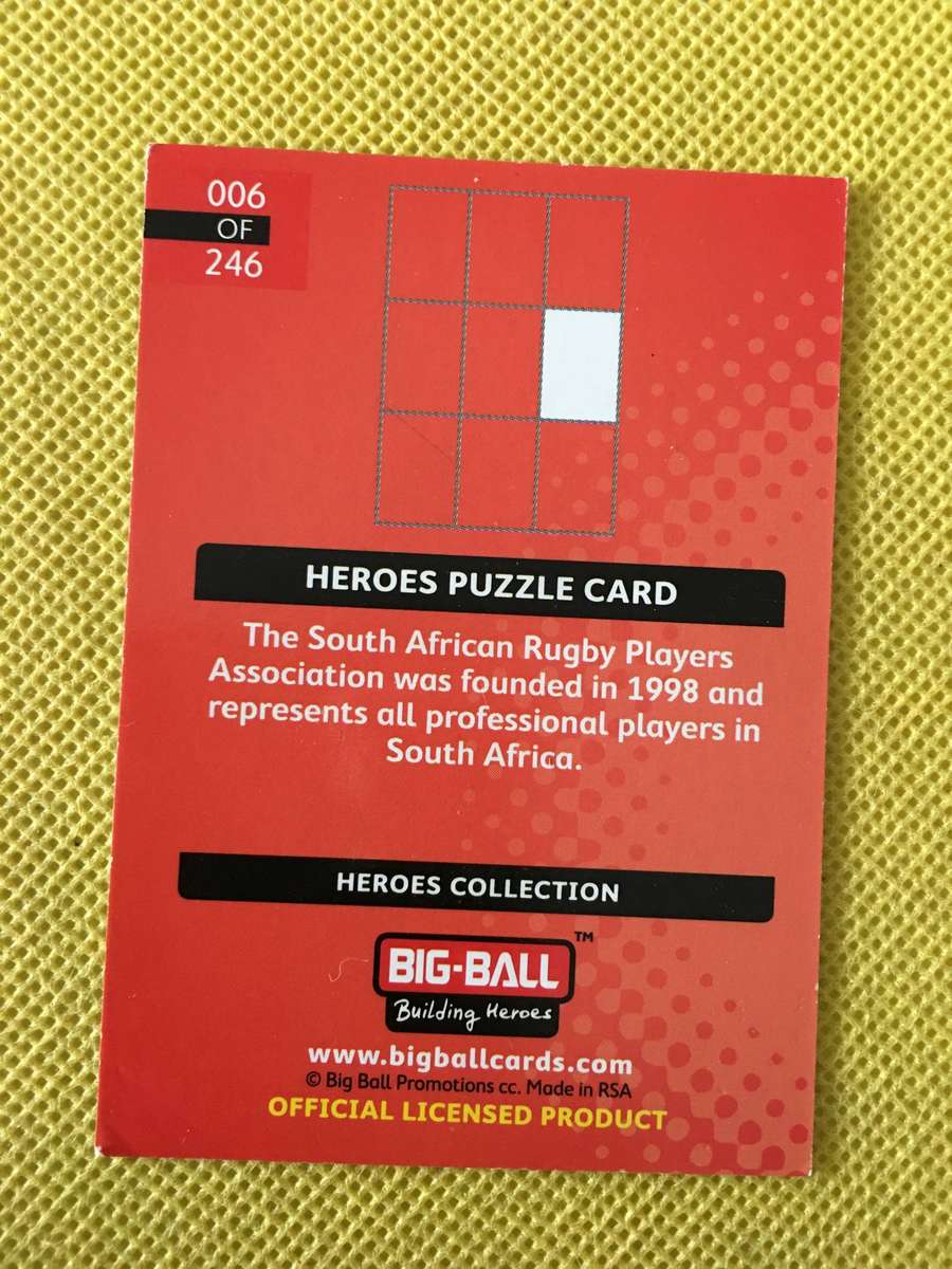 RUGBY TRADING CARD - BIG-BALL - HEROES PUZZLE CARDS 3