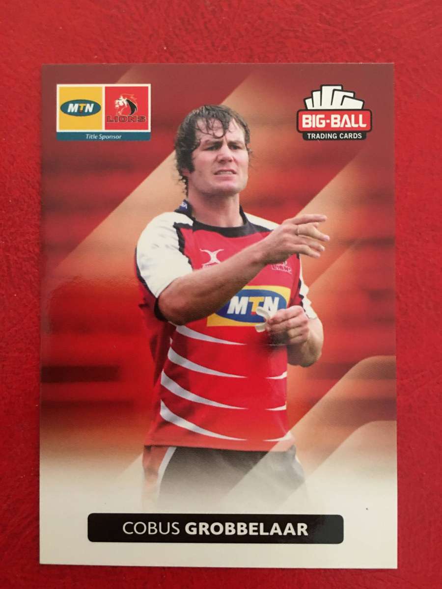 BIG BALL RUGBY TRADING CARD - COBUS GROBBELAAR