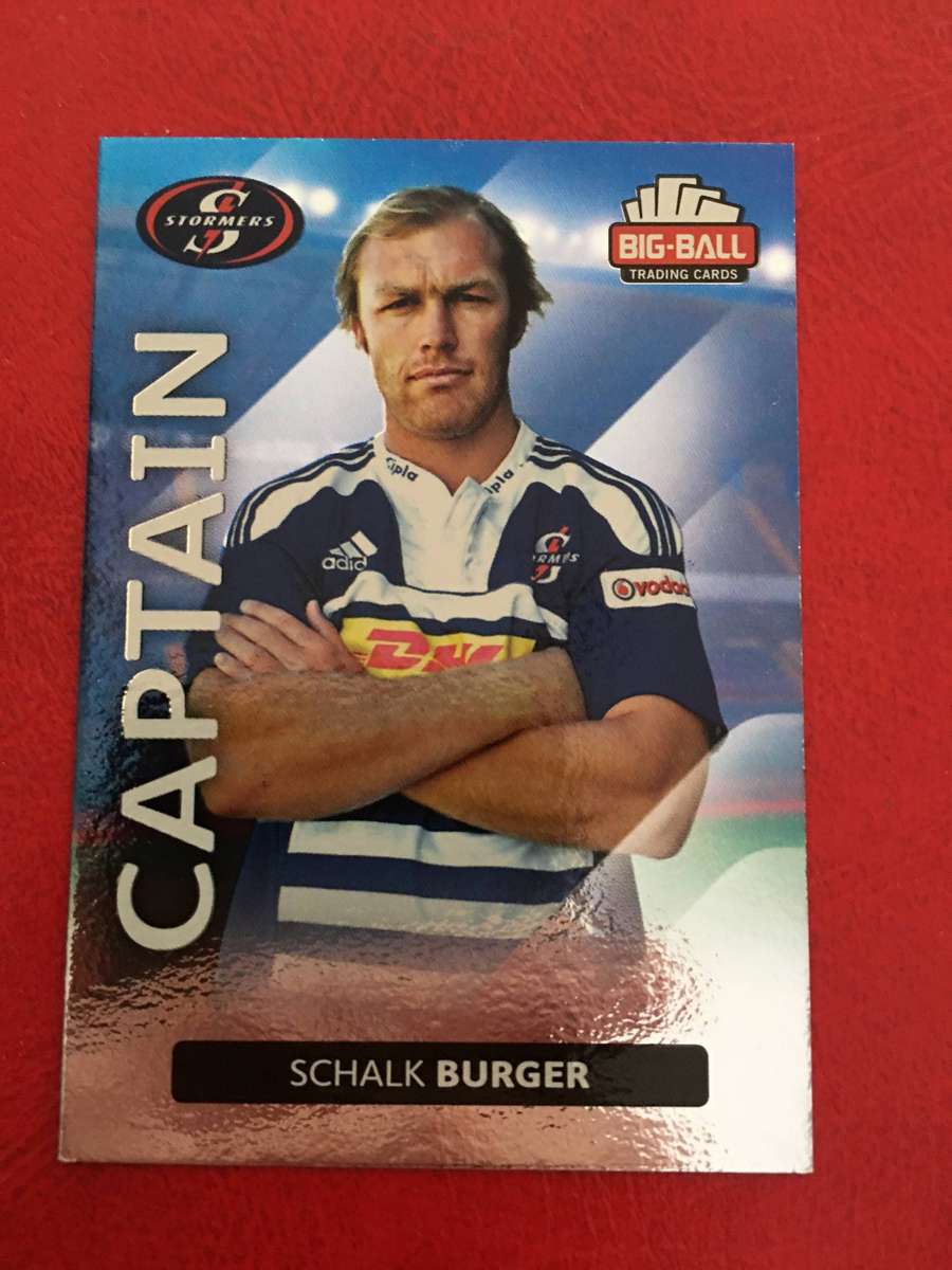 BIG BALL 2012 RUGBY TRADING CARD / FOIL CARD /CAPTAIN - SCHALK BURGER