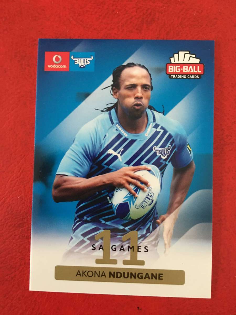 BIG BALL RUGBY TRADING CARD -  AKONA NDUNGANE