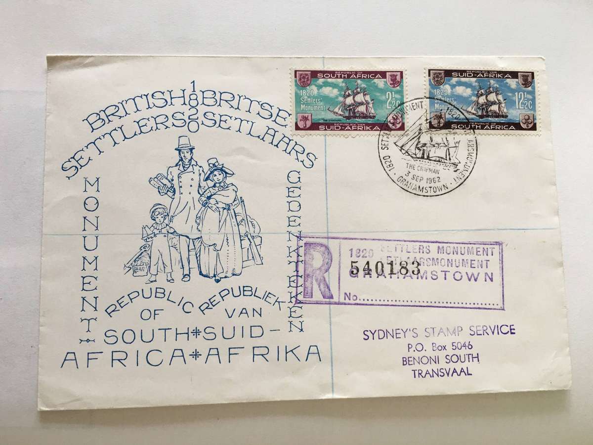 SOUTH AFRICA - BRITISH SETTLERS FIRST DAY COVER - 1962